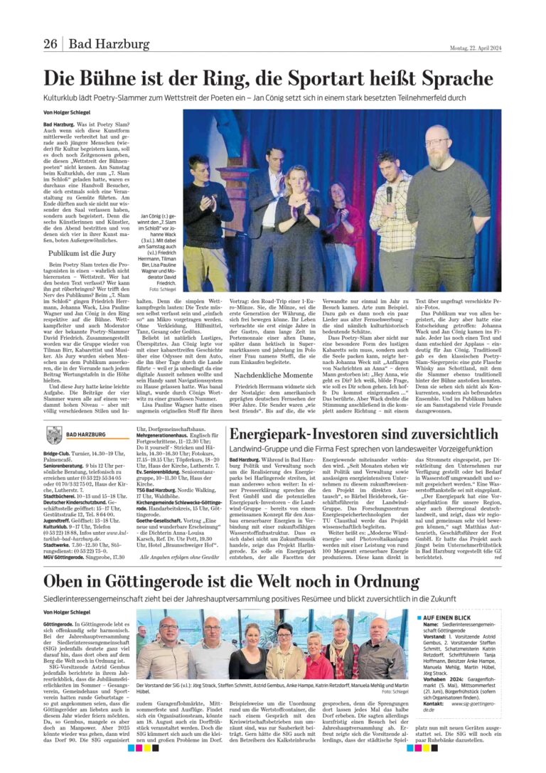 Slam im Schloß