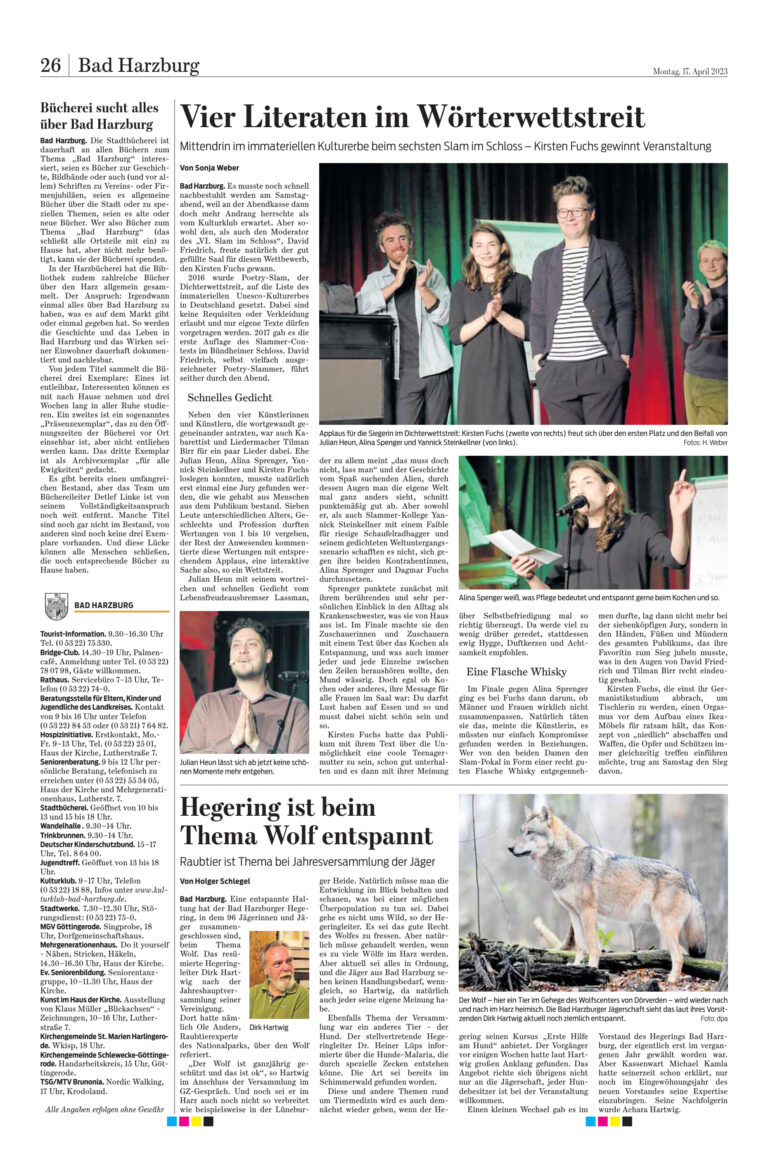 Slam im Schloss